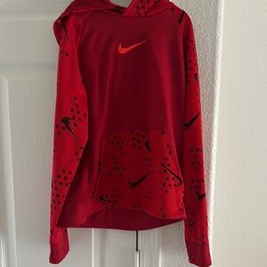 Nike Red Hoodie with Black Accents
